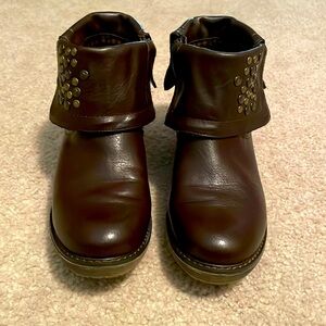 BareTraps dark brown booties. Size 9.